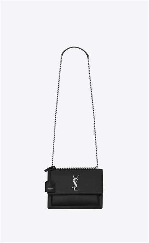 sunset medium in smooth leather ysl|SUNSET medium IN SMOOTH LEATHER .